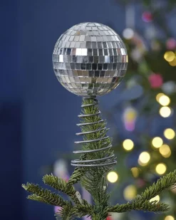 Party Delights Hanging Decorations<Silver Tree Disco Ball Topper