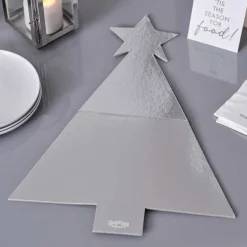Party Delights Tableware<Silver Tree Shaped Grazing Board - 57Cm X 40Cm
