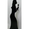 Singer Silhouette Cardboard Cutout - 175Cm X 51Cm<Party Delights Sale