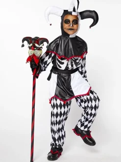 Kids' Party Delights Kids'<Sinister Jester Clown - Child And Teen Costume