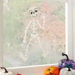 Party Delights Window & Door Decorations<Skeleton Gel Window Cling