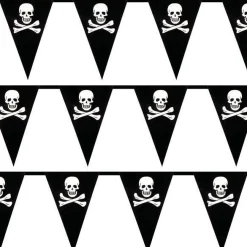 Skull & Crossbone Flag Bunting - 6M<Party Delights Discount