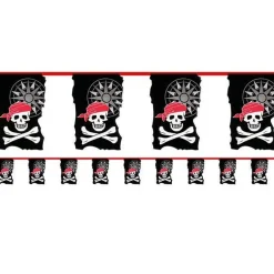 Skull & Crossbone Pirate Bunting - 10M<Party Delights Discount