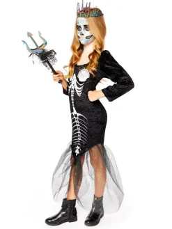 Kids' Party Delights Kids'<Skull Mermaid - Child Costume