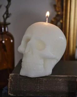 Party Delights Halloween Home Decor<Skull Shaped Candle
