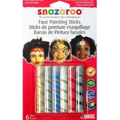 Snazaroo Girls Face Painting Sticks (6Pk)<Party Delights Clearance