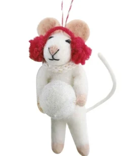 Party Delights Hanging Decorations<Snowball Mouse Tree Decoration
