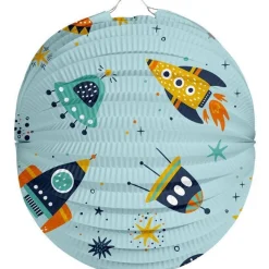 Space Blue Paper Lantern Decoration - 22Cm<Party Delights