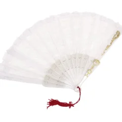 Spanish White Lace Fan - 31Cm<Party Delights New