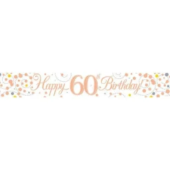 Sparking Fizz 'Happy 60Th Birthday' Banner - 2.7M<Party Delights New