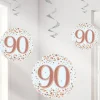 Sparking Fizz 90Th Hanging Swirls (6Pk)<Party Delights Clearance