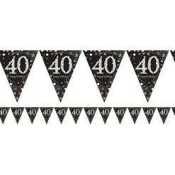 Sparkling Celebration 40Th Foil Bunting - 4M<Party Delights Best