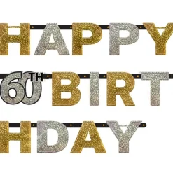 Sparkling Celebration 60Th Birthday Letter Banner - 2M<Party Delights New