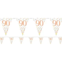 Sparkling Fizz 90Th Foil Bunting - 3.9M<Party Delights Clearance