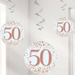 Sparkling Fizz 50Th Hanging Swirls (6Pk)<Party Delights Discount