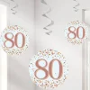 Sparkling Fizz 80Th Hanging Swirls (6Pk)<Party Delights New