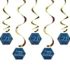 21St Birthday Navy & Gold Geode Hanging Swirls (5Pk)<Party Delights Discount