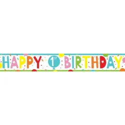 1St Birthday Paper Banners - 1M (3Pk)<Party Delights Online
