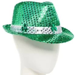 St Patrick's Day Sequin Fedora Hat<Party Delights Hot