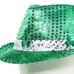 St Patrick's Day Sequin Fedora Hat<Party Delights Hot