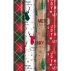 Party Delights Gift Wrapping<Stag & Tartan Wrapping Paper Roll 7M - Assorted Designs