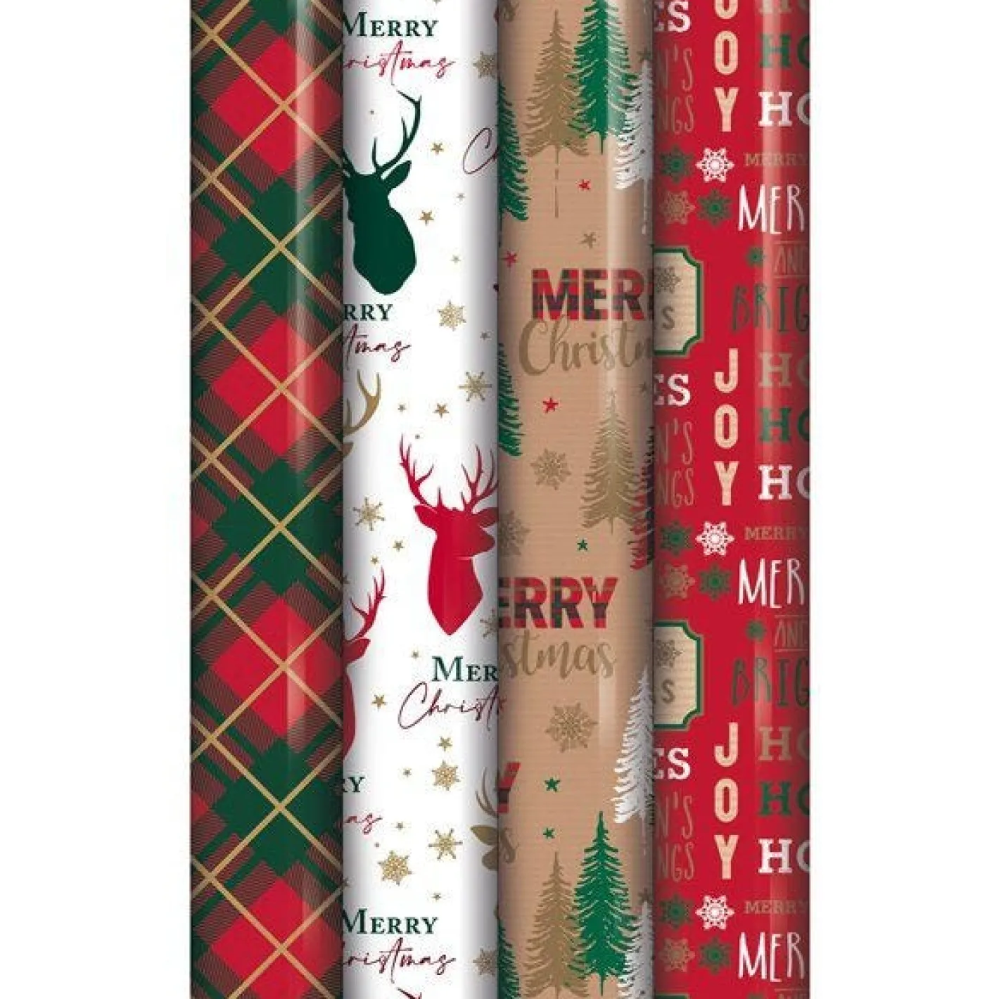 Party Delights Gift Wrapping<Stag & Tartan Wrapping Paper Roll 7M - Assorted Designs