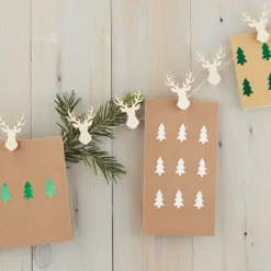 Party Delights Hanging Decorations<Stag Shaped Peg & Twine Hanging Christmas Card Holder - 3M