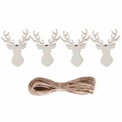Party Delights Hanging Decorations<Stag Shaped Peg & Twine Hanging Christmas Card Holder - 3M