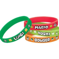 Super Mario Rubber Bracelets (6Pk)<Party Delights Outlet