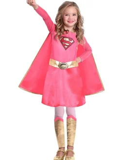 Kids' Party Delights Kids'<Supergirl Pink - Child Costume