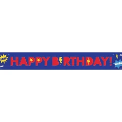 Superhero Paper Birthday Banners (3Pk)<Party Delights Online