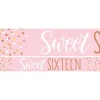 Sweet Sixteen Paper Banners - 1M (3Pk)<Party Delights Discount