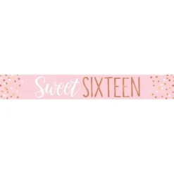 Sweet Sixteen Paper Banners - 1M (3Pk)<Party Delights Discount