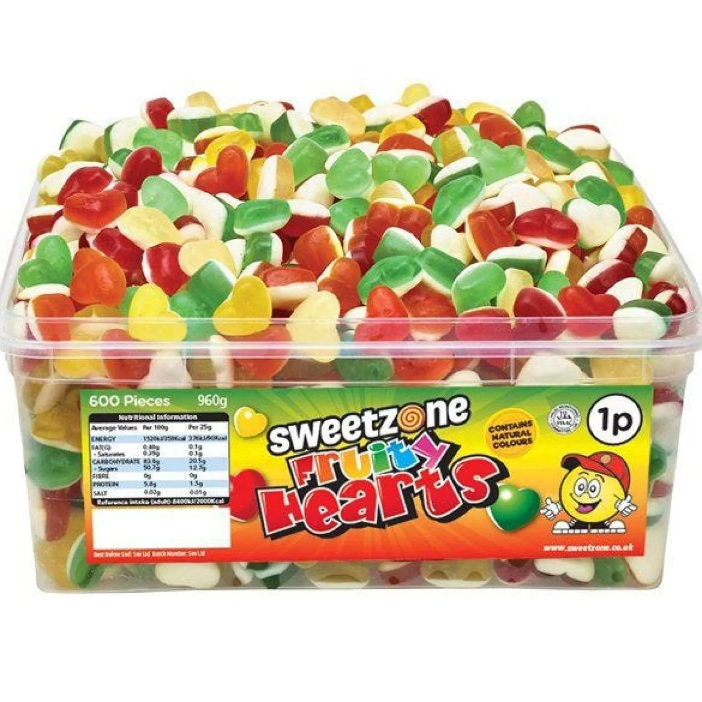 Sweetzone Halal Fruity Hearts - 960G<Party Delights Online