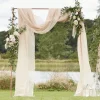 Taupe Draping Voile Backdrop - 6M X 2.5M<Party Delights Outlet