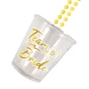 Team Bride Gold Shot Glass Necklace<Party Delights New