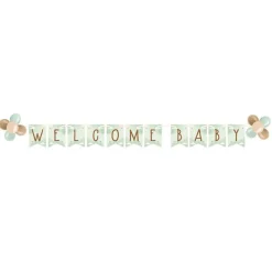 Teddy Bear 'Welcome Baby' Paper Banner - 2.6M<Party Delights