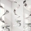 25Th Anniversary Hanging Swirls - 60Cm (5Pk)<Party Delights Clearance