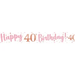 40Th Birthday Glitz & Glamour Paper Banners (3Pk)<Party Delights Online
