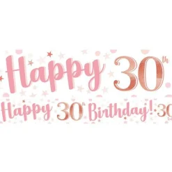 30Th Birthday Glitz & Glamour Paper Banners (3Pk)<Party Delights Discount