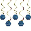 18Th Birthday Navy & Gold Geode Hanging Swirls (5Pk)<Party Delights Online