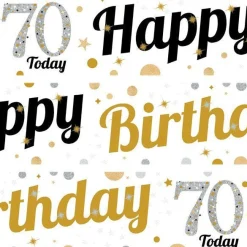 70Th Birthday Paper Banners - 1M (3Pk)<Party Delights Hot
