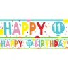 11Th Birthday Paper Banners - 1M (3Pk)<Party Delights Clearance