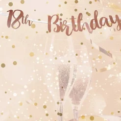 18Th Birthday Rose Gold Letter Bunting - 1M<Party Delights Best