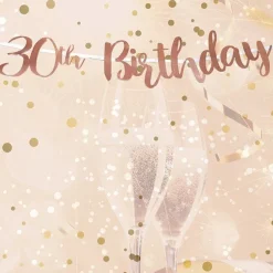30Th Birthday Rose Gold Letter Banner - 1M<Party Delights New