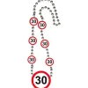 30Th Birthday Traffic Sign Necklace - 42Cm<Party Delights Best