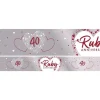 40Th Ruby Wedding Anniversary Foil Banner - 2.74M<Party Delights Outlet