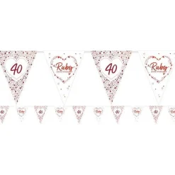 40Th Ruby Wedding Anniversary Flag Bunting - 3.7M<Party Delights Discount