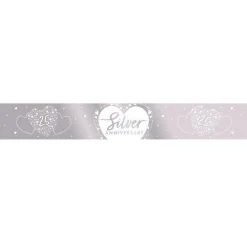 25Th Silver Wedding Anniversary Foil Banner - 2.74M<Party Delights Online