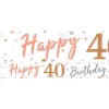 40Th Sparkling Fizz Paper Banners - 1M (3Pk)<Party Delights Discount